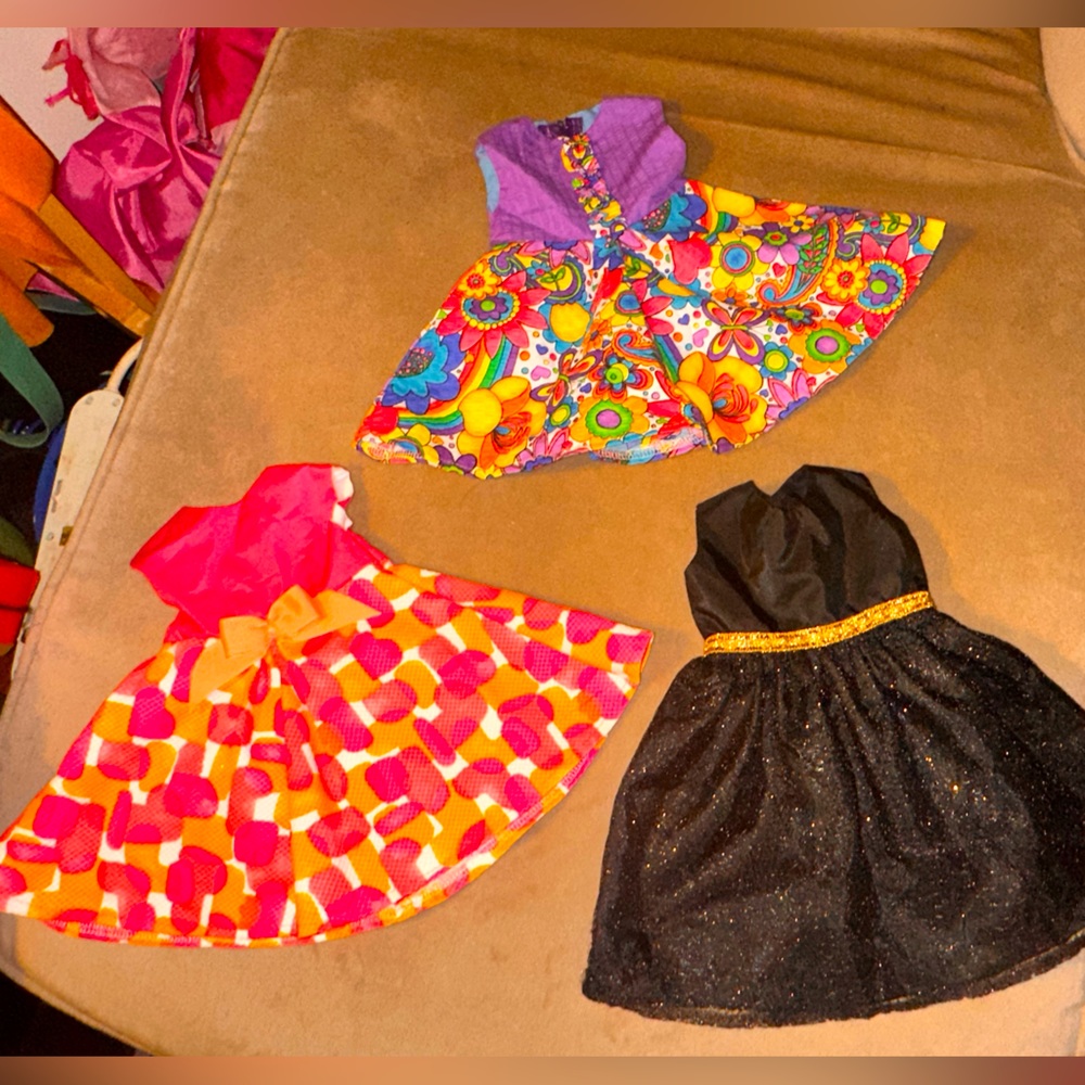 Brand new Lot of 3 handmade party dresses for American Girl or 18” dolls